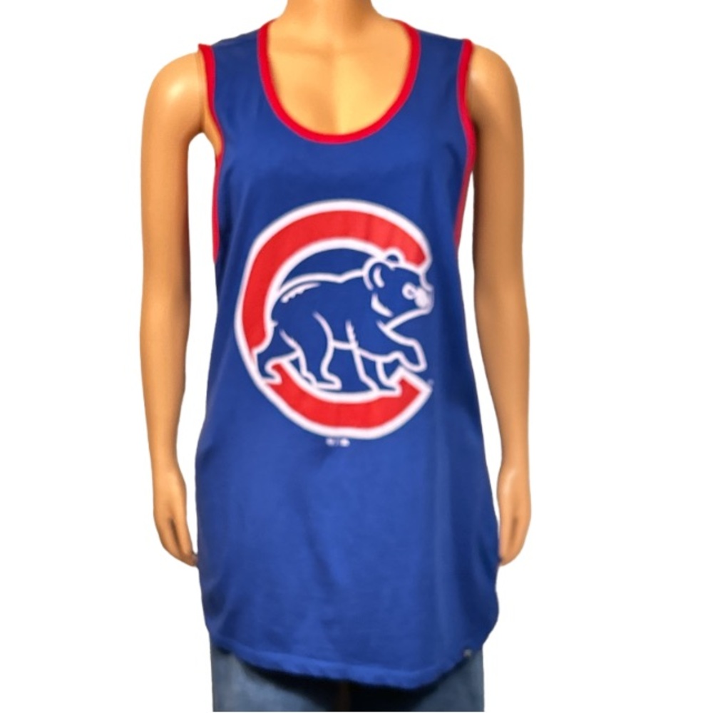 47 Chicago Cubs Tank Top MLB T Shirt sleeveless blue red round neck XL